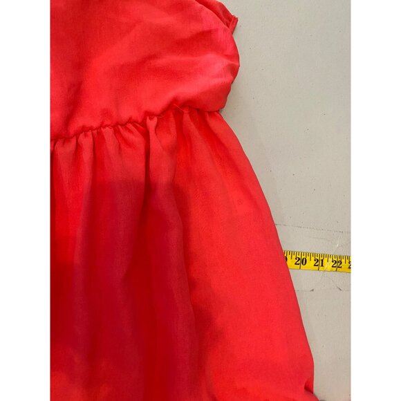 Skylar Rose Rose Strapless High Low Midi Red High-Low Ruffle Midi Skirt XS - Picture 12 of 12